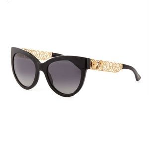 D&G🔥Polarized Cat-Eye Golden Filigree Sunglasses